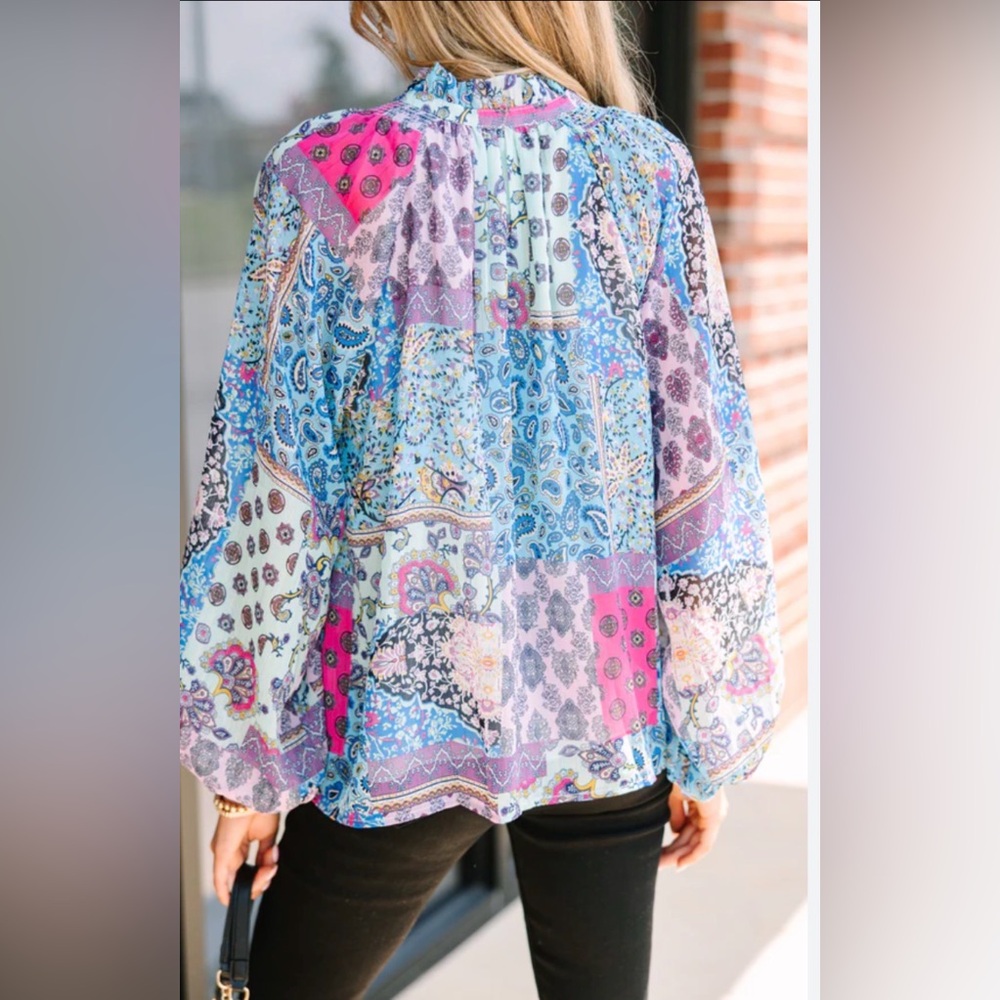 Floral Patchwork Blouse - Multicolor NWT - image 5